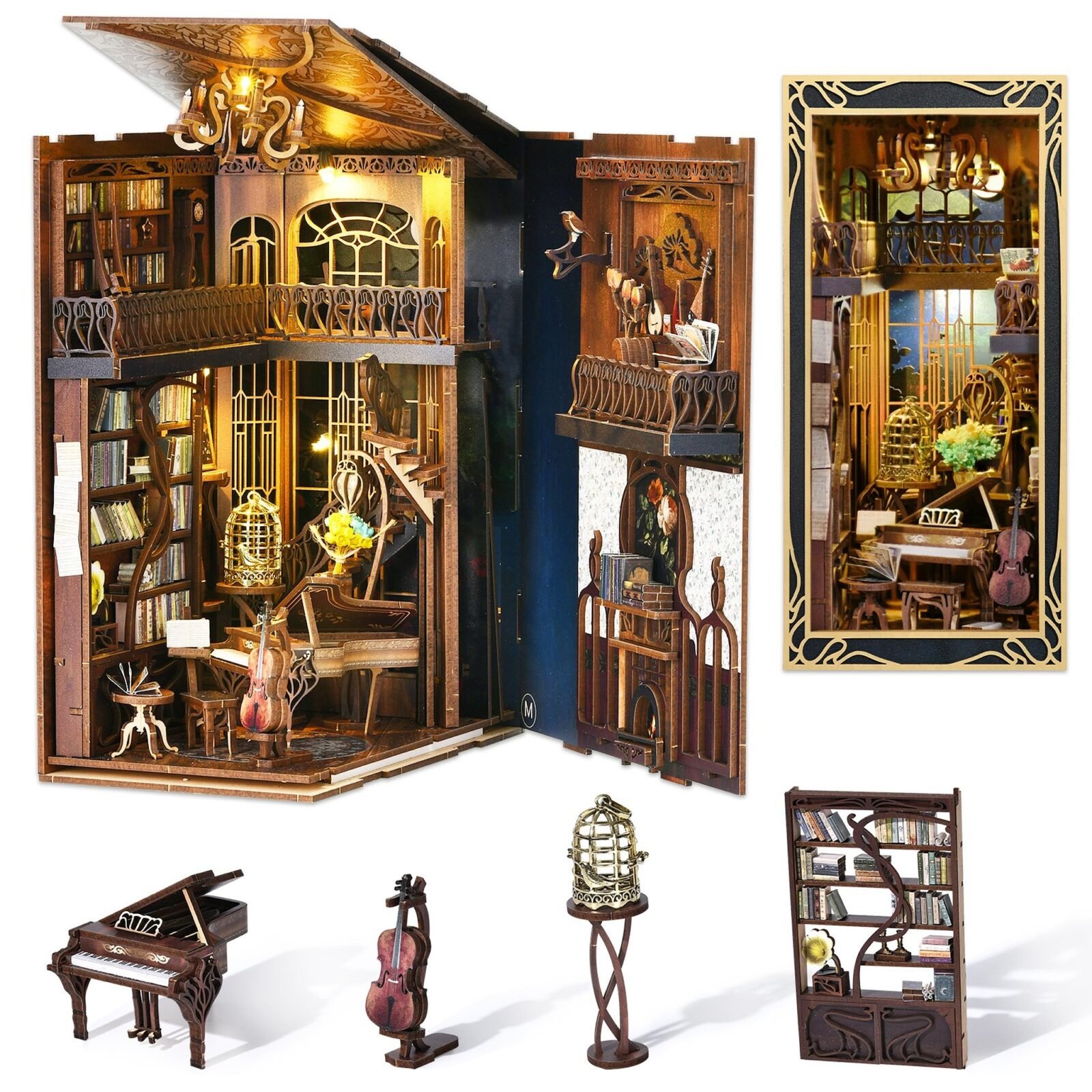 Pianist with Nightingale – DIY Book Nook Kit Pianist with Nightingale – DIY Book Nook Kit
