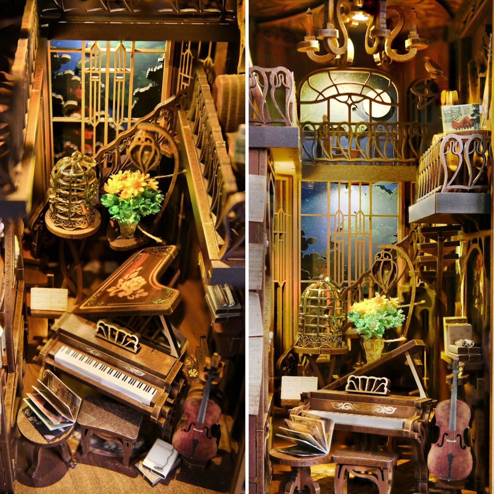 Pianist with Nightingale – DIY Book Nook Kit Pianist with Nightingale – DIY Book Nook Kit