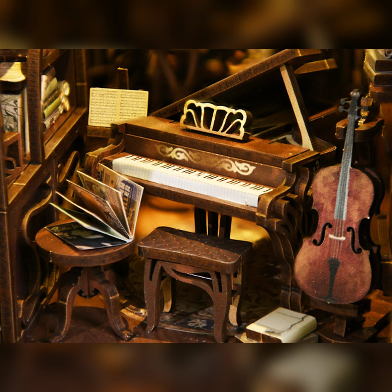 Pianist with Nightingale – DIY Book Nook Kit Pianist with Nightingale – DIY Book Nook Kit