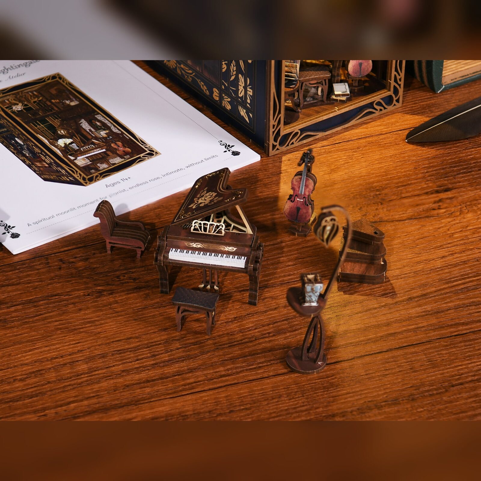 Pianist with Nightingale – DIY Book Nook Kit Pianist with Nightingale – DIY Book Nook Kit