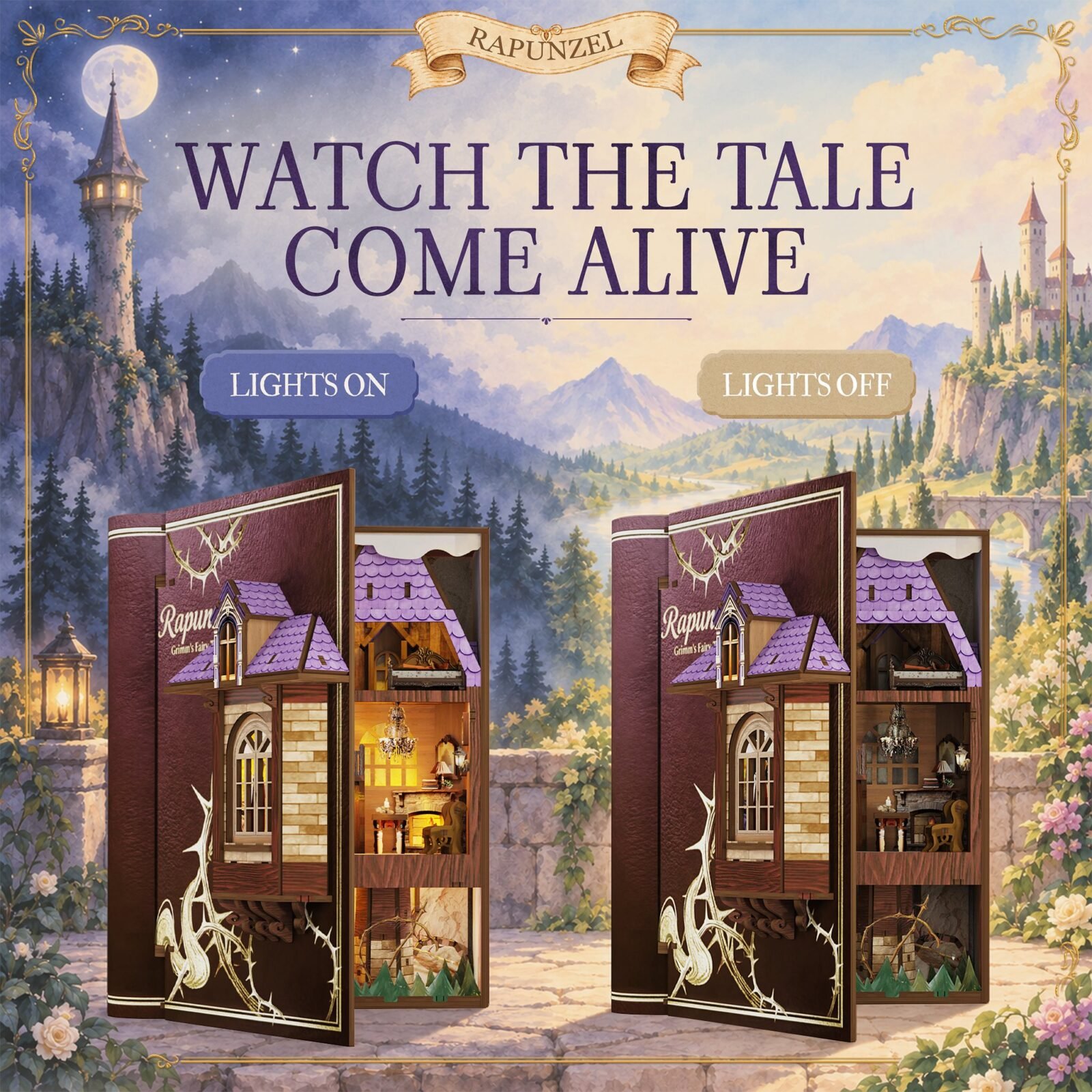 Rapunzel – DIY Book Nook Kit Rapunzel – DIY Book Nook Kit