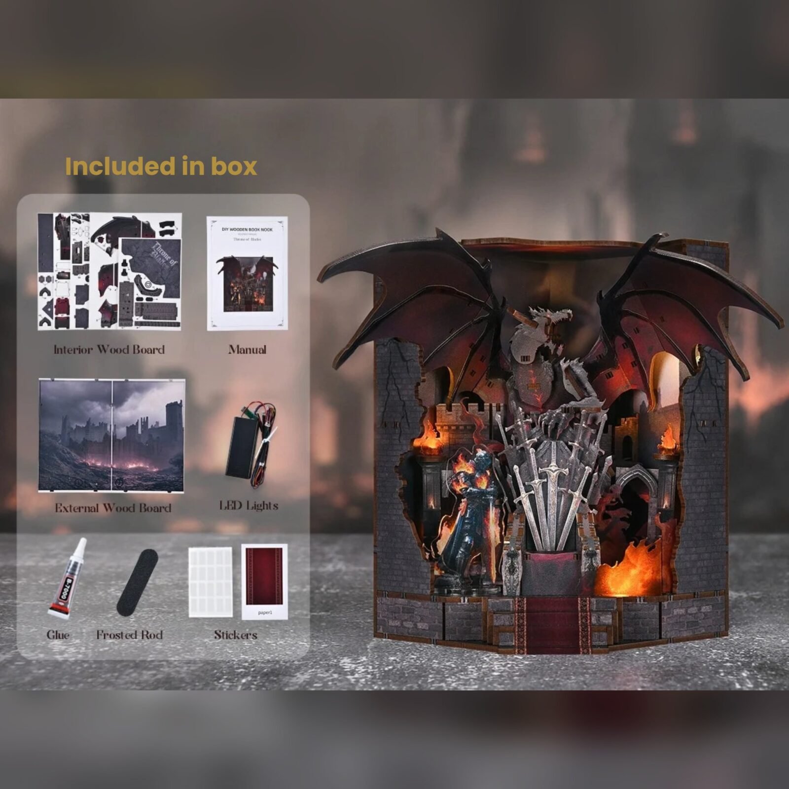 Throne of Blades – DIY Book Nook Kit Throne of Blades – DIY Book Nook Kit